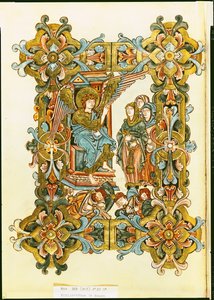 The Holy Women at the Tomb, from the Winchester Pontifical, late 10th to early 11th century