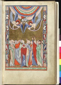 The Ascension, from the Hunterian Psalter, c.1170