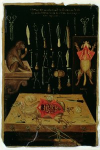 Dissection Instruments, from Anatomical Tables, by John Banister by English School
