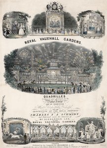 Musical score for Royal Vauxhall Gardens Quadrilles by Charles F A Schmidt by English School