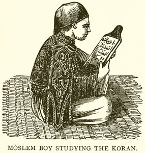 Muslim Boy Studying the Koran by English School