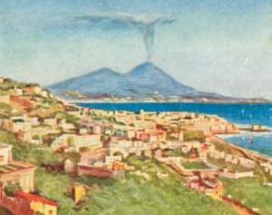 Naples, The Town and Bay by English School