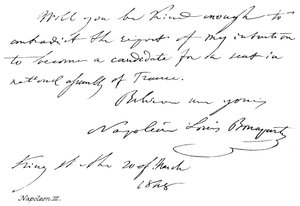 Napoleon III by English School