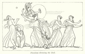 Nausicaa throwing the Ball