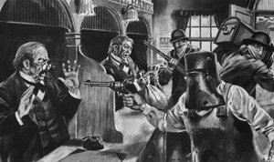 Ned Kelly raiding a bank