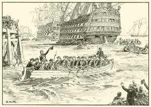 Nelson Boards His Flagship at Portsmouth by English School