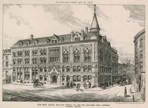 New Dock House Billiter Street, London EC, for the East and West India Dock Company by English School