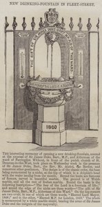New Drinking-Fountain in Fleet-Street by English School
