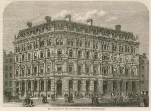New buildings of the City Offices Company, Lombard Street, London by English School