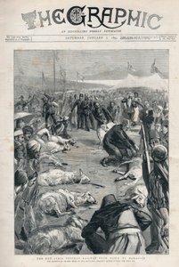 New Syria Ottoman railway from Haifa to Damascus - the sacrifice of fifteen sheep at the inaugural ceremony by English School