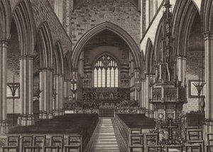 Newbury Church Interior by English School