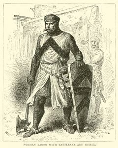 Norman Baron with battleaxe and shield