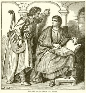 Norman Troubadour and Barge by English School
