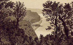 North Devon: Clovelly from the Hobby Drive by English School