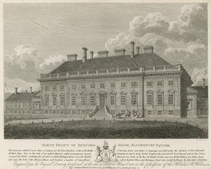 North Front of Bedford House, Bloomsbury Square, London by English School