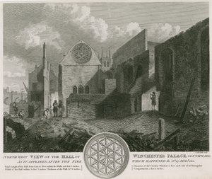 North west view of the Hall of Winchester Palace as it appeared after the fire