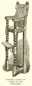 Nursery Chair of James VI of Scotland by English School