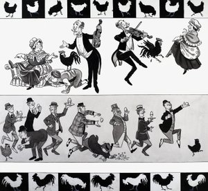 Nursery rhyme illustration by English School
