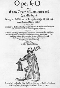 O per se O, or A New Cryer of Lanthorne and Candle-Light, Title Page from a Book, Printed by John Busbie