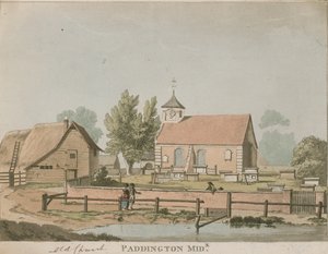 Old Church, Paddington, Middlesex by English School