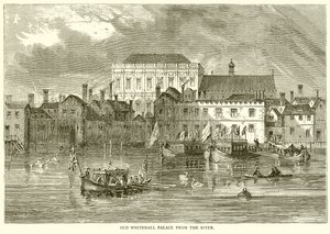 Old Whitehall Palace from the River by English School