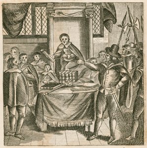 Oliver Cromwell Dismissing the Rump Parliament by English School
