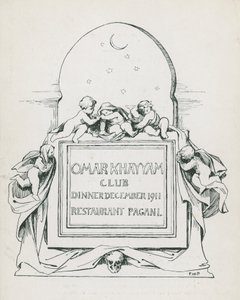 Omar Khayyam Club Dinner, December 1911, at Paganis Restaurant by English School