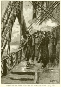 Opening of the Forth Bridge by the Prince of Wales by English School