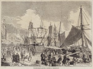 Orange-Boats Landing Cargoes at Marseilles by English School