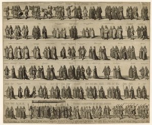 Order of Procession for the Coronation of Their Majesties King William and Queen Mary by English School