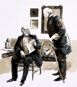 Otto Von Bismarck persuaded King William not to resign by English School