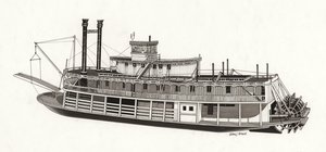 Paddle steamer, 1818