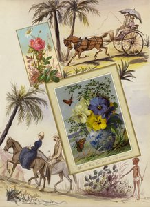 Page from late Victorian scrapbook
