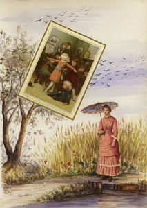 Page from late Victorian scrapbook