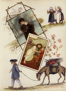 Page from late Victorian scrapbook