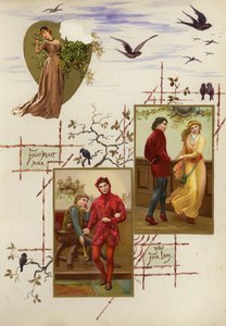 Page from late Victorian scrapbook