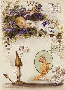 Page from late Victorian scrapbook