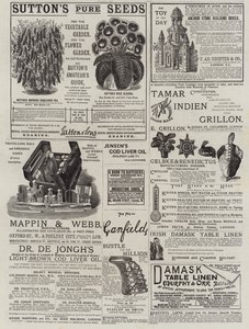 Page of Advertisements by English School