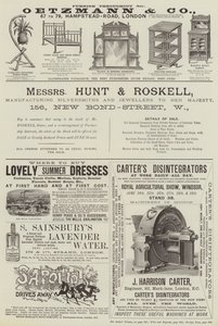 Page of Advertisements by English School