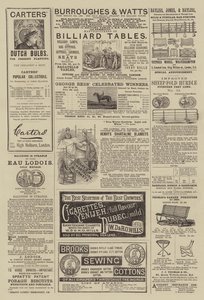 Page of Advertisements by English School