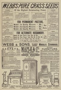 Page of Advertisements by English School