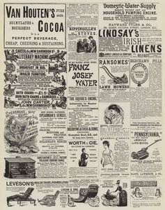 Page of Advertisements by English School
