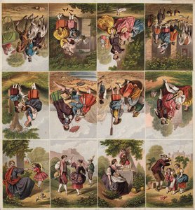 Page of Victorian printed scraps by English School