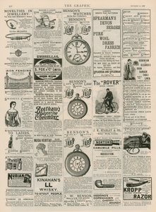 Page of advertising from The Graphic, 22 September 1888 by English School