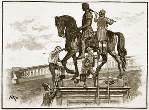 Painting King William Black, Dublin, 1822, illustration from Cassell