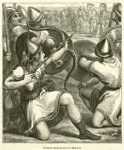 Pandarus aiming an Arrow at Menelaus by English School