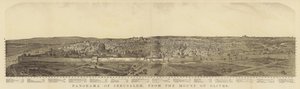 Panorama of Jerusalem from the Mount of Olives by English School