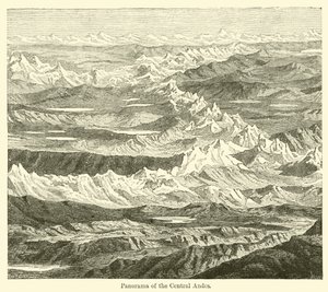Panorama of the Central Andes by English School