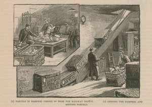 Parcels in Hampers Coming in from the Railway Depots