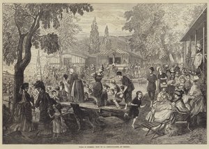 Paris in Summer, Bain de la Grenouillere, at Croissy by English School